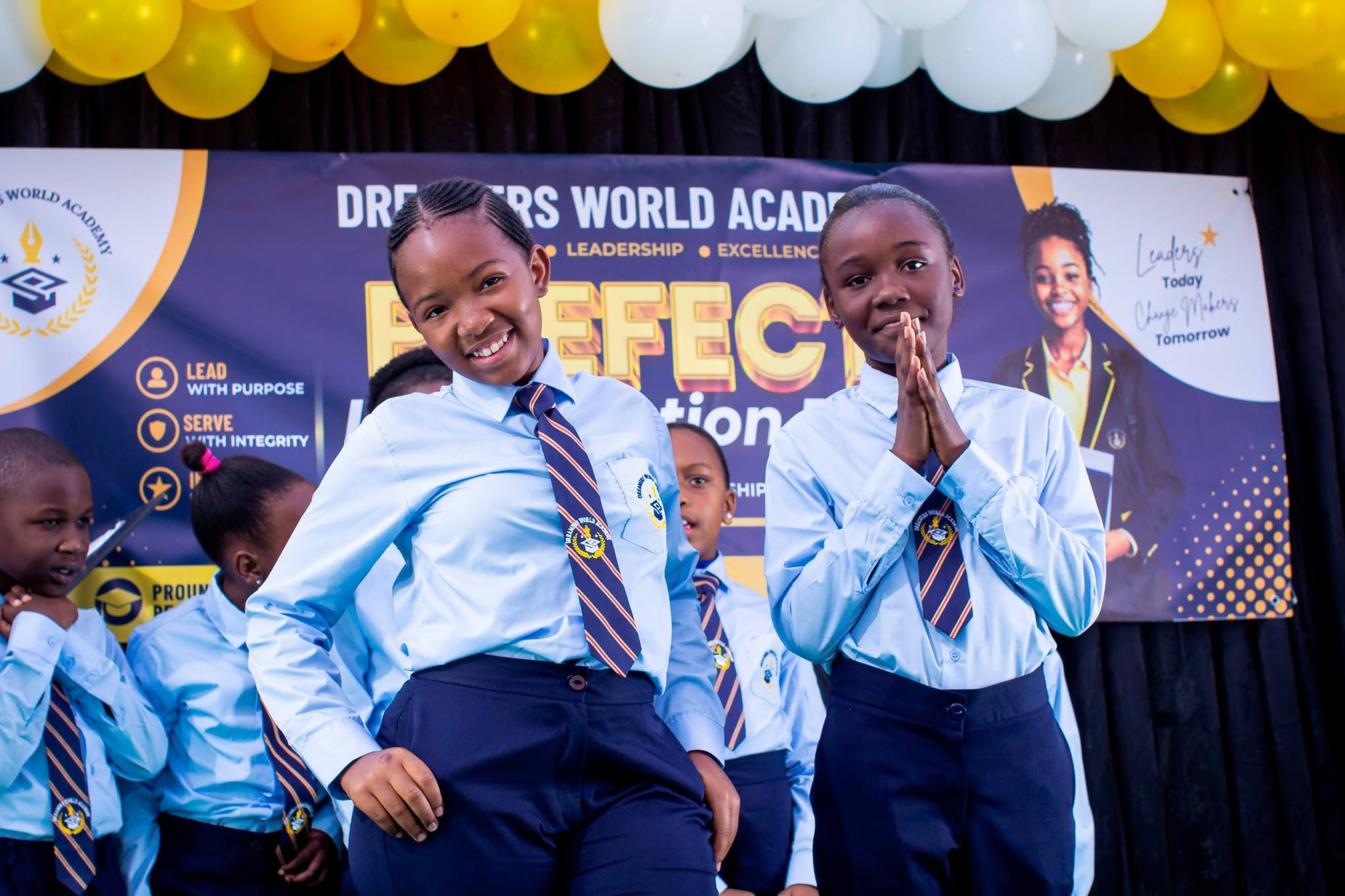 Dreamers World Academy students at inauguration day